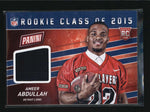 AMEER ABDULLAH 2015 PANINI FATHERS DAY ROOKIE CLASS USED WORN JERSEY AB5566