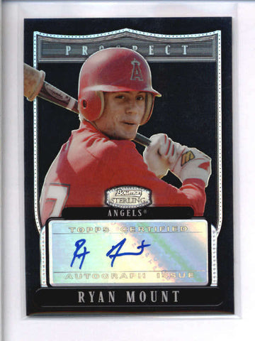 RYAN MOUNT 2007 BOWMAN STERLING BLACK REFRACTOR ROOKIE AUTO #22/25 AC1445