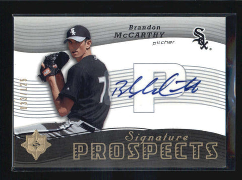 BRANDON MCCARTHY 2005 UD ULTIMATE SIGNATURE #114 ROOKIE AUTO #033/125 AB5940