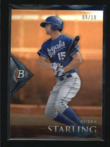 BUBBA STARLING 2014 BOWMAN PLATINUM #16 RARE ORANGE REFRACTOR #09/10 AB5891