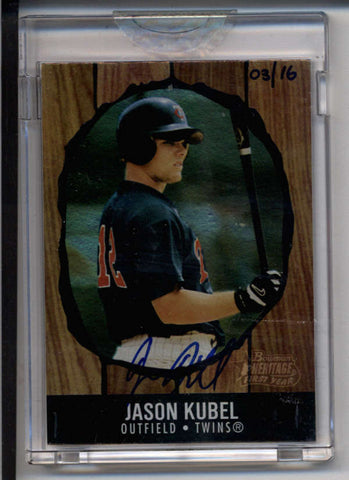 JASON KUBEL 2006 BOWMAN ORIGINALS ENCASED HERITAGE AUTOGRAPH AUTO #03/11 AC1311