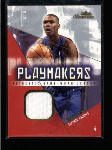 CHRIS BOSH 2004/05 FLEER SHOWCASE PLAYMAKERS GAME USED WORN JERSEY #/100 AC1911