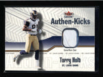 TORRY HOLT 2002 FLEER GENUINE AUTHEN-KICKS GAME USED WORN CLEAT RELIC AC684