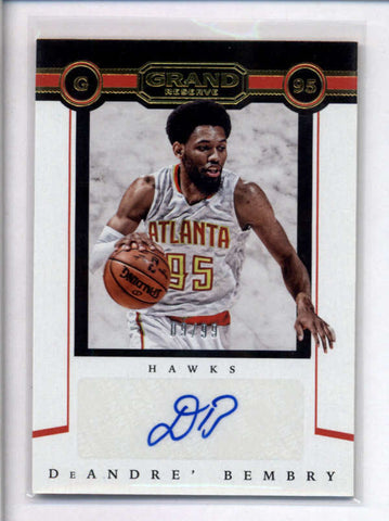 DeANDRE BEMBRY 2016/17 PANINI GRAND RESERVE AUTOGRAPH AUTO #09/99 AC2397