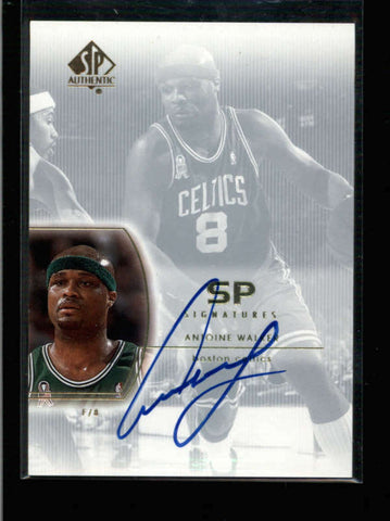 ANTOINE WALKER 2003/04 SP AUTHENTIC ON CARD SIGNATURES AUTOGRAPH AUTO AC1745