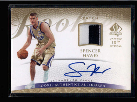 SPENCER HAWES 2007/08 SP AUTHENTIC #122 ROOKIE PATCH AUTOGRAPH AUTO #/599 AB9987