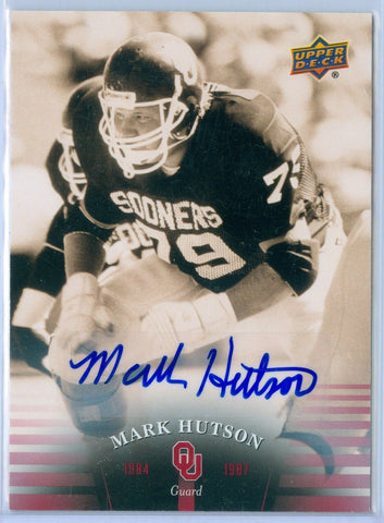 MARK HUTSON 2011 UPPER DECK OKLAHOMA SOONERS AUTO AUTOGRAPH SP