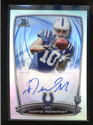 DONTE MONCRIEF 2014 BOWMAN CHROME REFRACTOR ROOKIE AUTOGRAPH AUTO RC AB8954