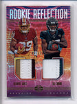 DERRIUS GUICE/ DJ CHARK 2018 PANINI ILLUSIONS DUAL ROOKIE PATCH #041/100 AC2347