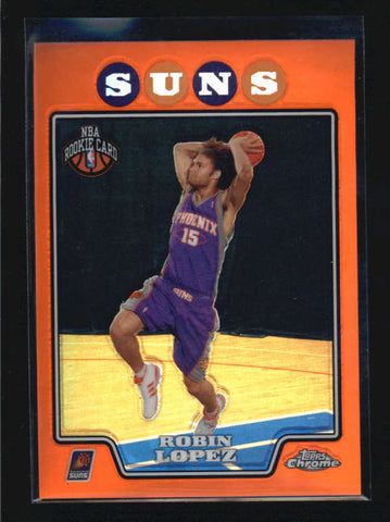 ROBIN LOPEZ 2008/09 TOPPS CHROME #194 ORANGE REFRACTOR ROOKIE #225/499 AB6650