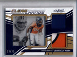 DeMARCUS WARE 2016 PANINI CLEAR VISION DUAL GAME USED JERSEY PATCH #23/25 AB8227