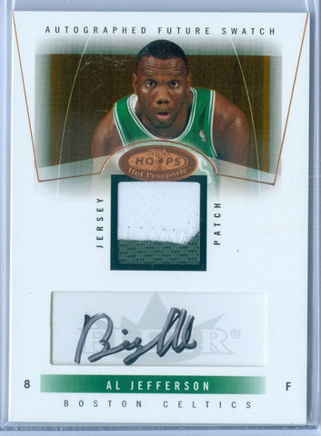 AL JEFFERSON 2004/05 FLEER HOOPS ROOKIE PATCH AUTOGRAPH AUTO #021/150 AC1922