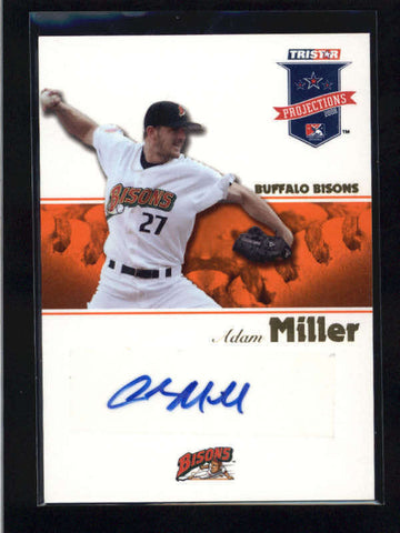 ADAM MILLER 2008 TRISTAR PROJECTIONS ORANGE ROOKIE AUTOGRAPH AUTO #4/5 AC1409