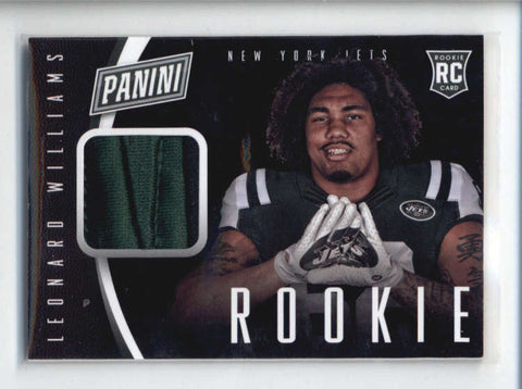 LEONARD WILLIAMS 2015 PANINI THE NATIONAL ROOKIE RC USED WORN GLOVE AB5554