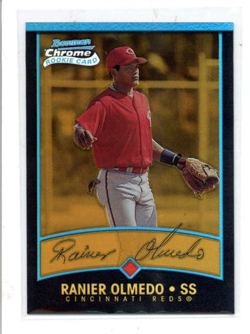 RAINER OLMEDO 2001 BOWMAN CHROME #161 GOLD REFRACTOR ROOKIE RC #33/99 AC1130