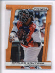 CARLOS SANTANA 2013 PANINI PRIZM #92 ORANGE PRIZMS DIE-CUT #03/60 AC1332