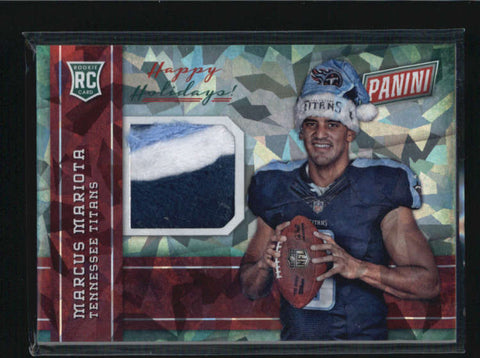 MARCUS MARIOTA 2015 PANINI BLACK FRIDAY CRAKCED ICE 3-CLR SANTA HAT PATCH AB6494