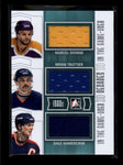 DIONNE/ TROTTIER/ HAWERCHUK 2013/14 ITG DECADES 3-PC JERSEY SILVER SP /60 AB7342