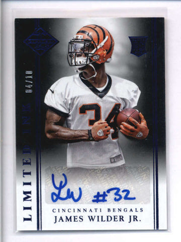 JAMES WILDER JR RARE 2014 PANINI LIMITED BLUE ROOKIE AUTOGRAPH AUTO #/10 AC2069