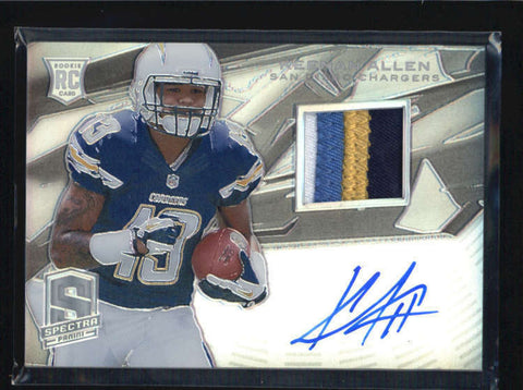 KEENAN ALLEN 2013 PANINI SPECTRA ROOKIE AUTO 4-CLR USED WORN PATCH #93/99 AB6789