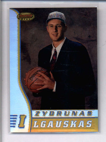 ZYDRUNAS ILGAUSKAS 1997/98 BOWMAN'S BEST #R25 ROOKIE REFRACTOR AC1591