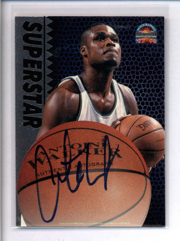 ANTOINE WALKER 1997/98 SCORE BOARD SUPERSTAR ON CARD AUTOGRAPH AUTO AC1744