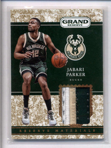 JABARI PARKER 2016/17 GRAND RESERVE GRANITE 3-COLOR JERSEY PATCH #09/25 AC2417