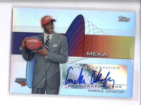 EMEKA OKAFOR 2004/05 TOPPS REFRACTOR ROOKIE AUTOGRAPH AUTO #20/25 AC2017