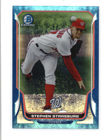 STEPHEN STRASBURG 2014 BOWMAN CHROME #35 BUBBLE REFRACTOR PARALLEL #40/99 AB9519