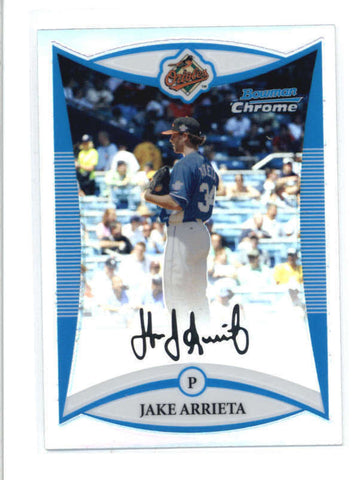 JAKE ARRIETA 2009 BOWMAN CHROME #BCPP92 REFRACTOR ROOKIE RC AB9543