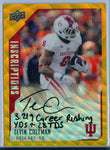 TEVIN COLEMAN 2015 UPPER DECK INSCRIPTIONS GOLD RC ROOKIE AUTO AUTOGRAPH SP/10