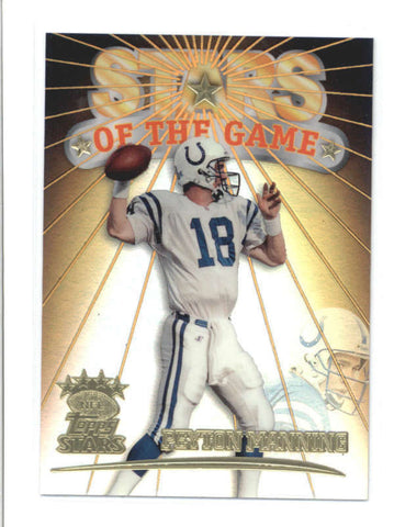 PEYTON MANNING 1999 TOPPS STARS #S9 STARS OF THE GAME INSERT #1127/1999 AB9936