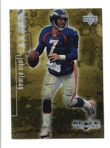 JOHN ELWAY 1998 BLACK DIAMOND #25 TRIPLE DIAMOND GOLD PARALLEL #0995/1500 AB9288