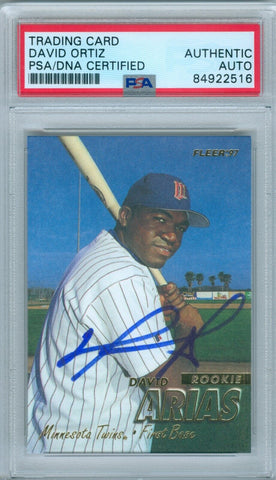 David Ortiz 1997 Fleer #512 RC Rookie Autograph PSA DNA Authentic Auto