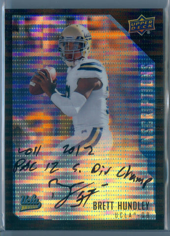 BRETT HUNDLEY 2015 UPPER DECK INSCRIPTIONS BLACK RC ROOKIE AUTO AUTOGRAPH SP/25