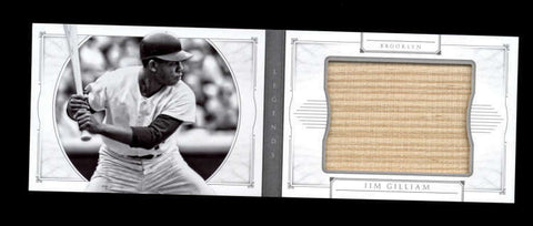 JIM GILLIAM 2015 NATIONAL TREASURES JUMBO GAME USED BAT BOOKLET #06/10 AB7391