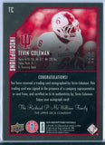 TEVIN COLEMAN 2015 UPPER DECK INSCRIPTIONS GOLD RC ROOKIE AUTO AUTOGRAPH SP/10