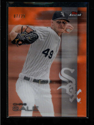 CHRIS SALE 2016 TOPPS FINEST #40 ORANGE REFRACTOR PARALLEL #07/25 AC844