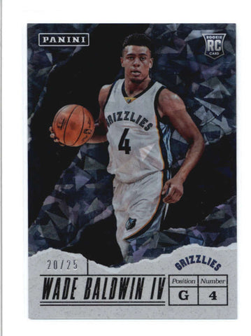 WADE BALDWIN IV 2017 PANINI FATHERS DAY #49 CRACKED ICE ROOKIE RC #20/25 AB9423