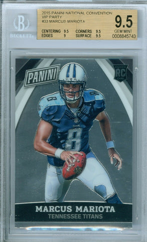 MARCUS MARIOTA 2015 PANINI NATIONAL CONVENTION VIP RC ROOKIE BGS 9.5