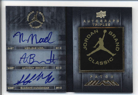 NOEL / BENNETT . MUHAMMAD 2013/14 UD BLACK JORDAN CLASSIC TRIPLE AUTO /99 AB9730