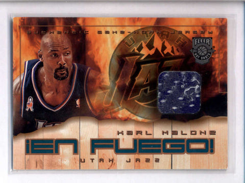 KARL MALONE 2002/03 FLEER HOT SHOTS EN FUEGO GOLD JERSEY #091/150 AC2447