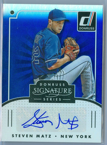 STEVEN MATZ 2016 DONRUSS SIGNATURE SERIES BLUE AUTO AUTOGRAPH SP/199