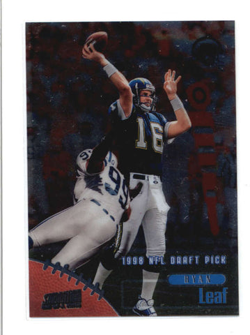 RYAN LEAF 1998 STADIUM CLUB CHROME #166 ONE OF A KIND ROOKIE RC #039/150 AB9273