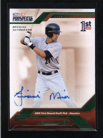 JIOVANNI MIER 2009 TRISTAR PROSPECTS GREEN ROOKIE AUTOGRAPH AUTO #17/25 AC1388