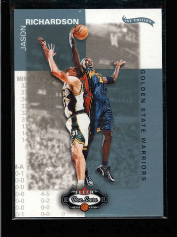 JASON RICHARDSON 2002/03 FLEER BOX SCORE #8 FIRST EDITION PARALLEL #/100 AC1561