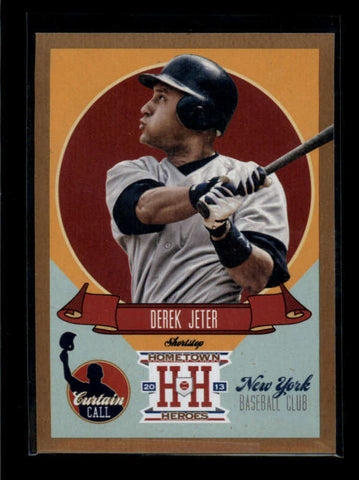 DEREK JETER 2013 PANINI HOMETOWN HEROES CURTAIN CALL #11 AB7061