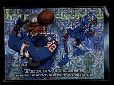 TERRY GLENN 1998 FLAIR SHOWCASE #032/500 ROW 0 SEAT 26 AB7221