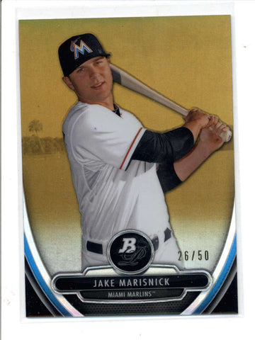 JAKE MARISNICK 2011 BOWMAN STERLING GOLD REFRACTOR ROOKIE RC #26/50 AC840