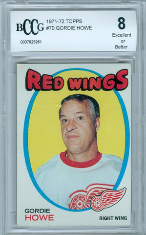 GORDIE HOWE 1971-72 TOPPS #70 BCCG 8